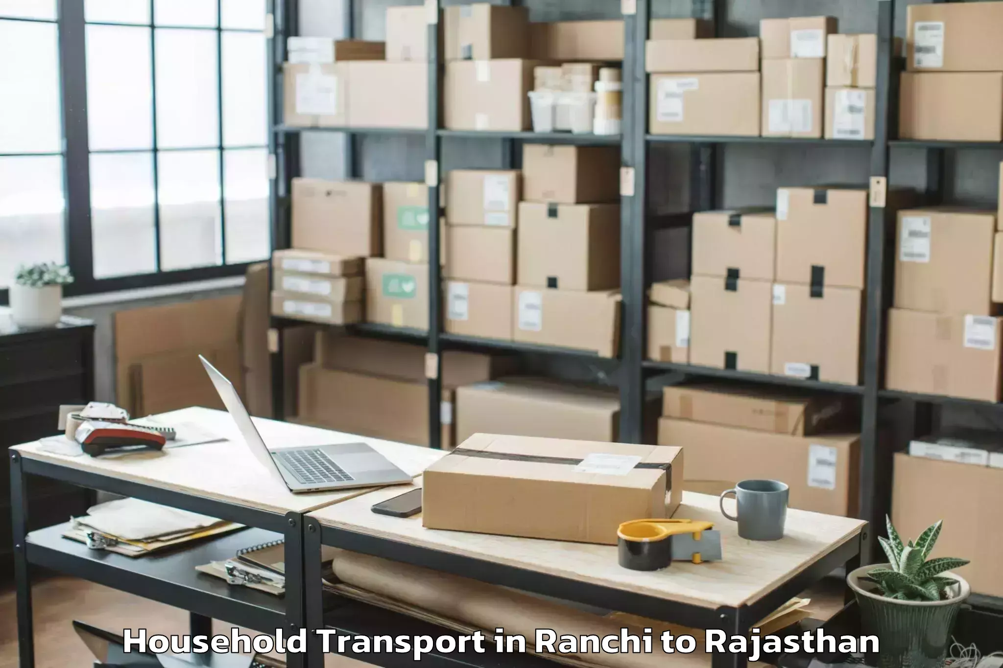 Reliable Ranchi to Central University Of Rajastha Household Transport